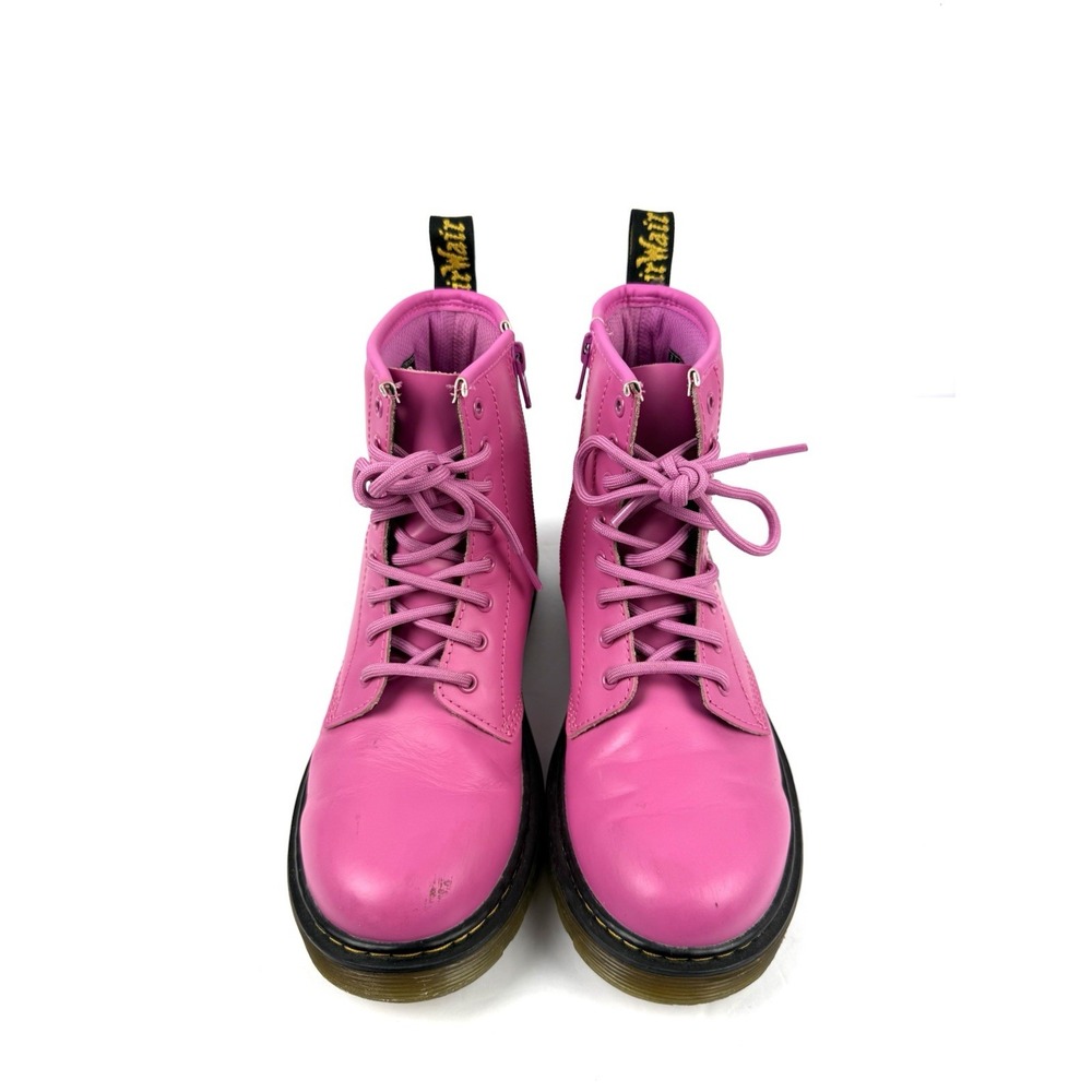 Dr. Martens Zavala Boots Womens 5 Pink Leather Bootie 8 Eyelet Barbiecore EU 36 - Picture 3 of 10